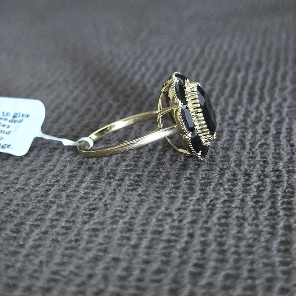 Shivam Black🖤 Onyx Flower🏵 Ring💍 - Picture 14 of 16